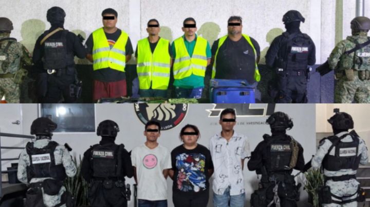 Detienen a 8 en Linares por poseer armas y drogas