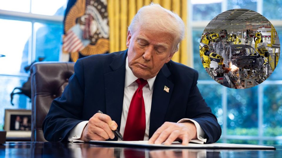 Trump exenta de los aranceles las partes de autos fabricadas en México y Canadá.