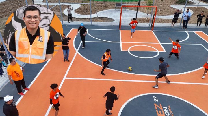 Juárez transforma terreno baldío en área recreativa con cancha y máquinas de ejercicio