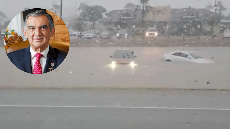 Gobernador Américo Villarreal llega a Reynosa para evaluar daños por inundaciones.