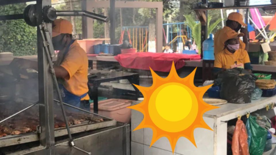 A pesar de las altas temperaturas, los negocios dedicados a la venta de carne asada y pollo asado continúan operando con normalidad.