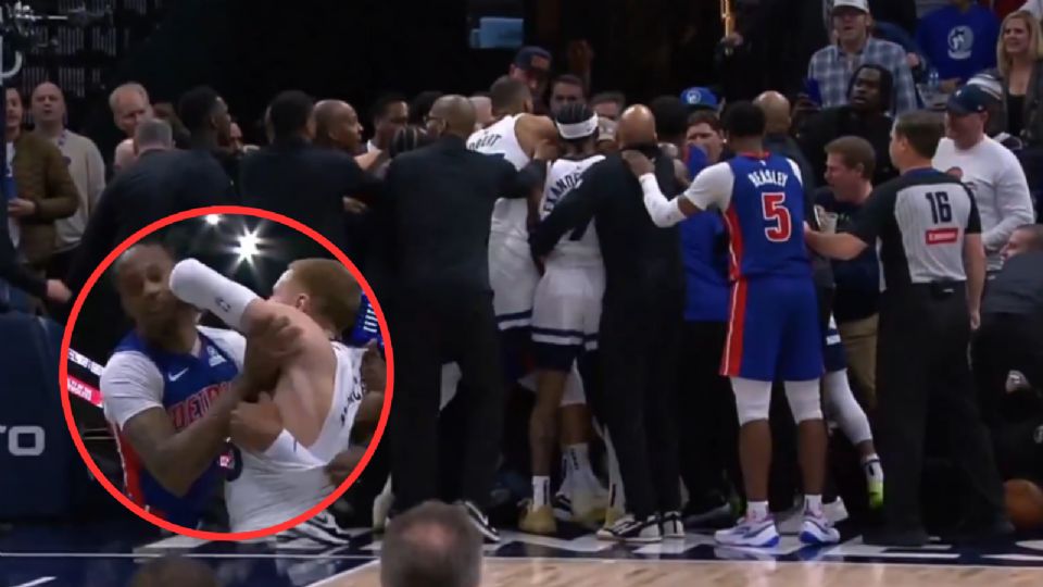 Timberwolves y Pistons protagonizaron brutal pelea en Minneapolis, Minnesota