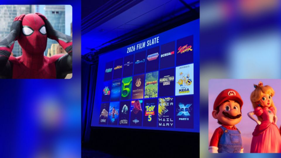 En la edición más reciente de CinemaCon, en redes sociales se reveló una imagen que destaca las películas más esperadas programadas para estrenarse en 2026.