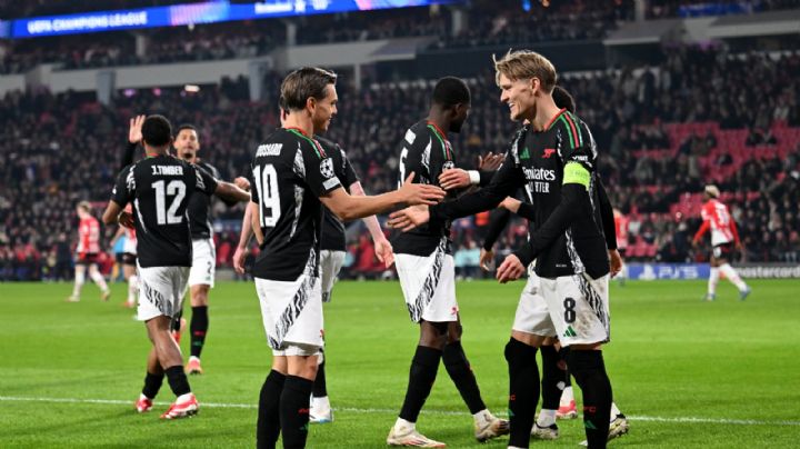 Arsenal destroza (1-7) al PSV y sentencia su pase a cuartos de Champions