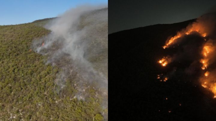 Se incendia el cerro del Topo Chico por el lado de Monterrey