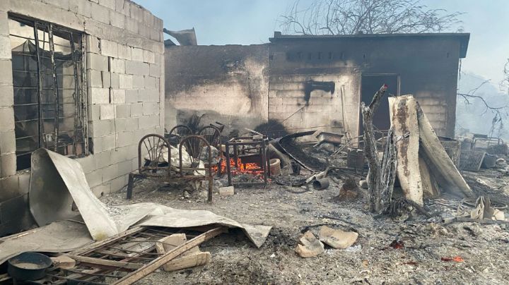 Familias pierden sus casas tras fuerte incendio en Santa Catarina