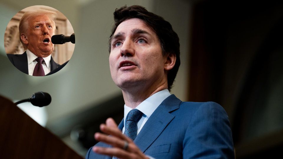 El primer ministro canadiense, Justin Trudeau, habla durante una conferencia de prensa sobre los nuevos aranceles |  EFE/EPA/SPENCER COLBY