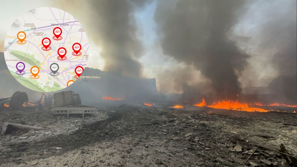 Santa Catarina sufre calidad del aire extremadamente mala | Facebook / Protección Civil de Nuevo León