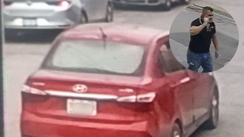 El presunto ladrón circulaba en un automóvil color rojo
