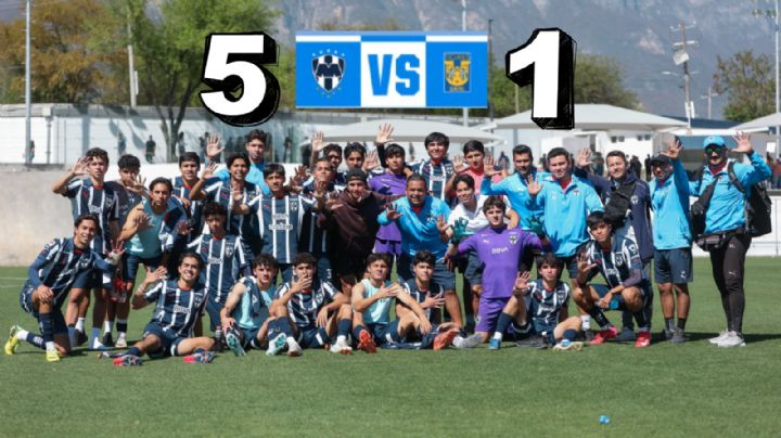 Rayados golea 5-1 a Tigres en el Clásico Regio Sub 17