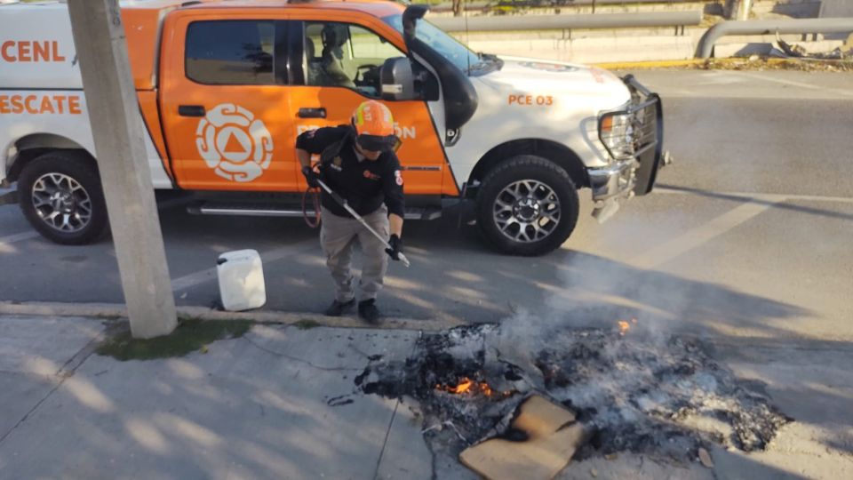 Se registra incendio en la avenida Morones Prieto.