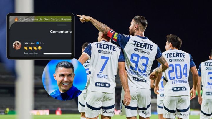 Cristiano Ronaldo celebró el gol de Sergio Ramos con Rayados