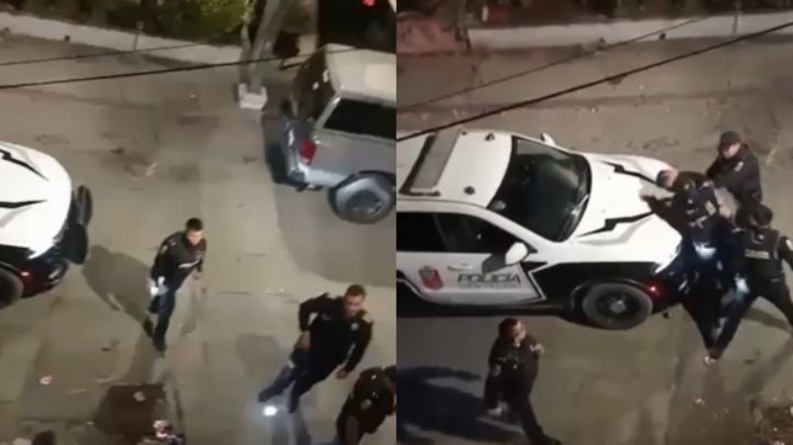 Captan a policías de San Pedro golpear a un hombre previo a su detención