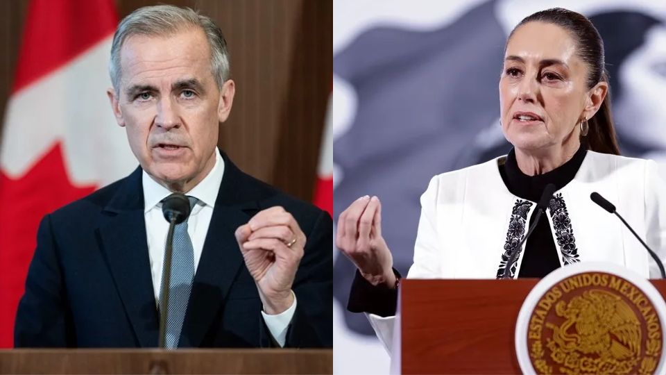 Carney y Sheinbaum sostienen primer llamada a un día de los aranceles de Trump.