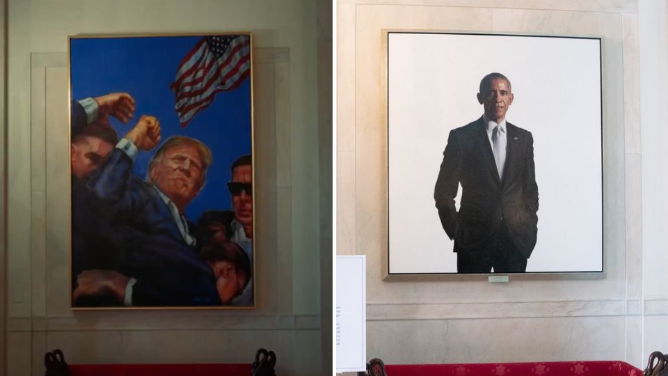 Coloca Casa Blanca pintura del atentado a Donald Trump | X / @WhiteHouse | X / The White House 46 Archived