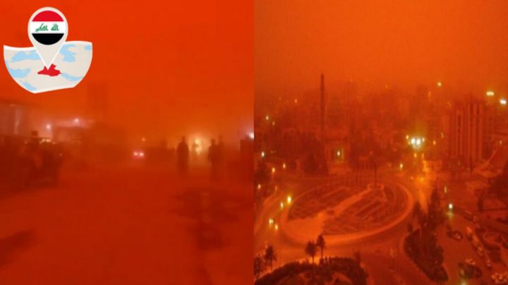 Tormenta del desierto en Irak genera un cielo rojo 'apocalíptico'