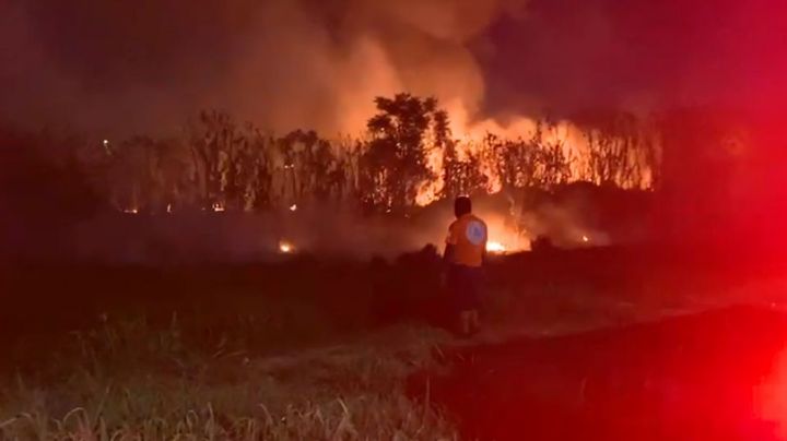 Video: Se incendia terreno baldío en la colonia Santa Mónica, Juárez