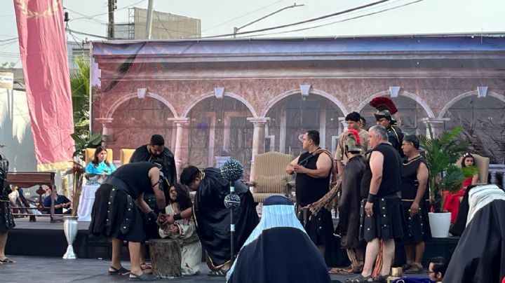 Realiza Santa María Goretti el tradicional Viacrucis este Viernes Santo