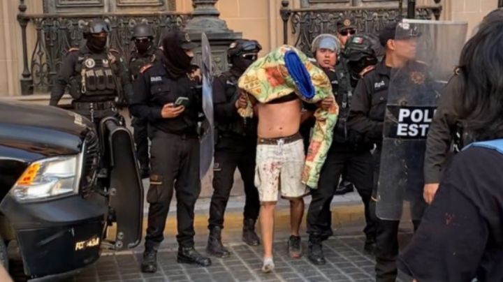 Detenido durante protestas es señalado por agredir a 4 agentes de Fuerza Civil