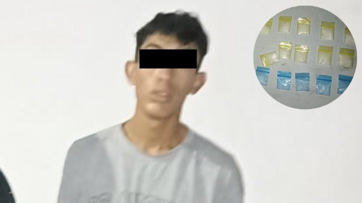 Detienen a joven en posesión de cristal y mariguana en Monterrey