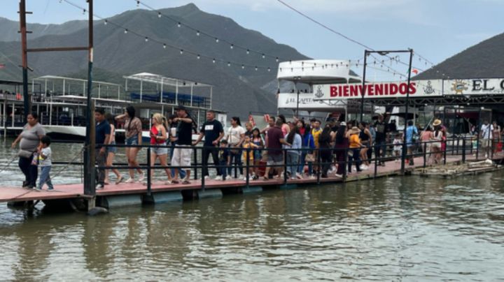 Regios disfrutan en la presa La Boca del último día de Semana Santa