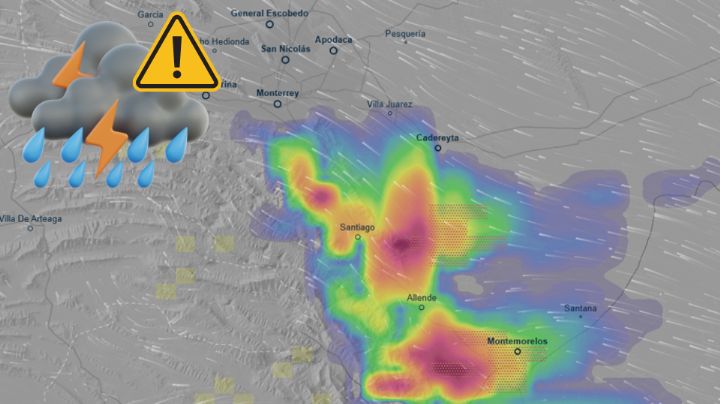 Dos núcleos de lluvia llegarían hoy a Nuevo León: ¿A qué hora podría llover?