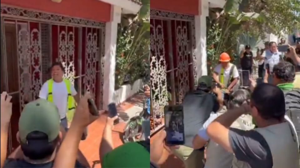 Video: Protestan afuera de casa de extranjero que corrió a trabajador en Mazatlán.