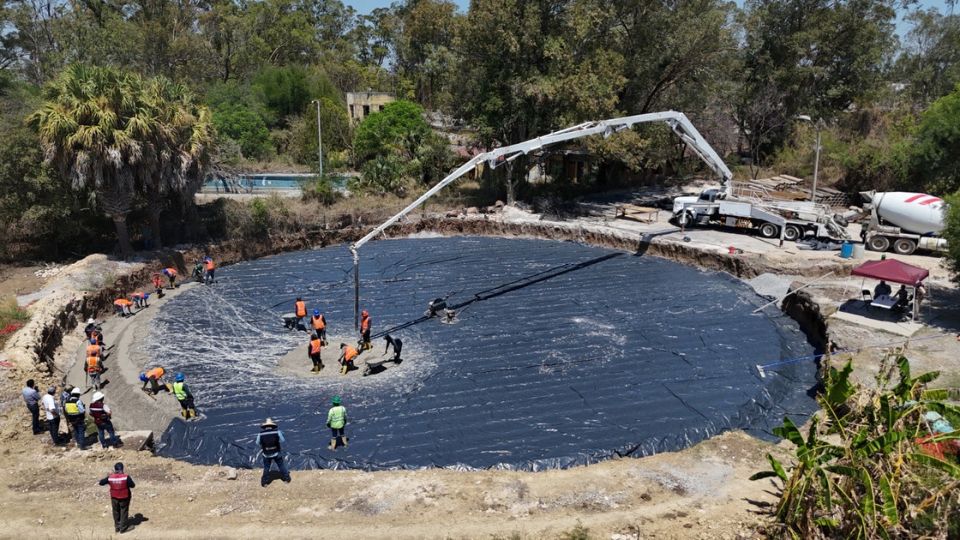 Tanque de almacenamiento hídrico en Ciudad Victoria