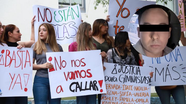 Mujeres protestan contra Damazo 'N', presunto abusador de gimnastas en Nuevo León