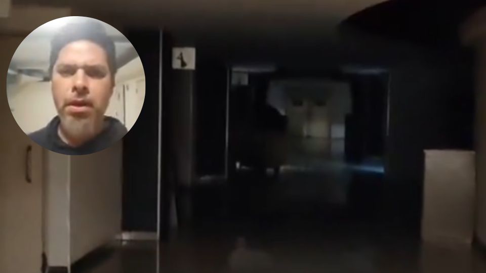 Hombre se queda encerrado en el cine; sube video de la experiencia