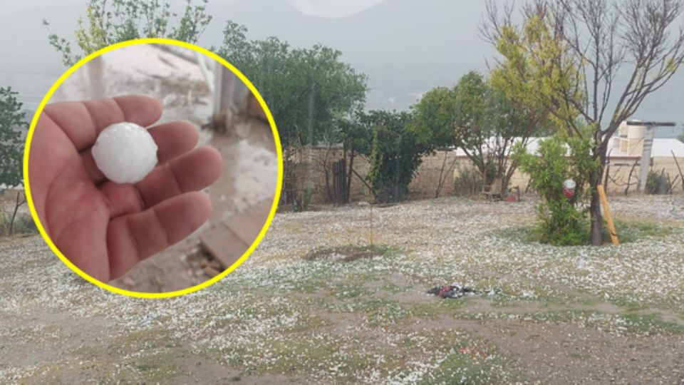 Granizo en Galeana, Nuevo León.
