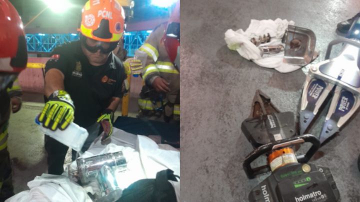 Liberan mano de menor atorada en un molino de carne