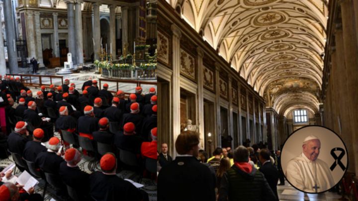 Cardenales llegan a rezar ante la tumba del Papa Francisco