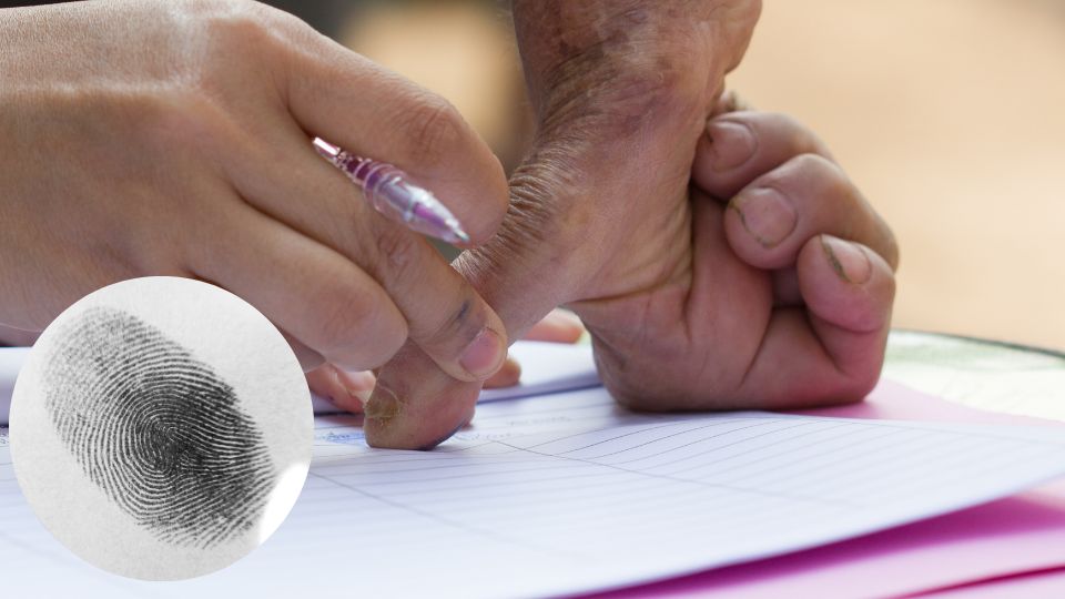 Las huellas dactilares son importantes para realizar trámites