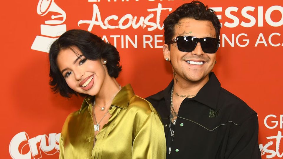 Christian Nodal y Angela Aguilar.