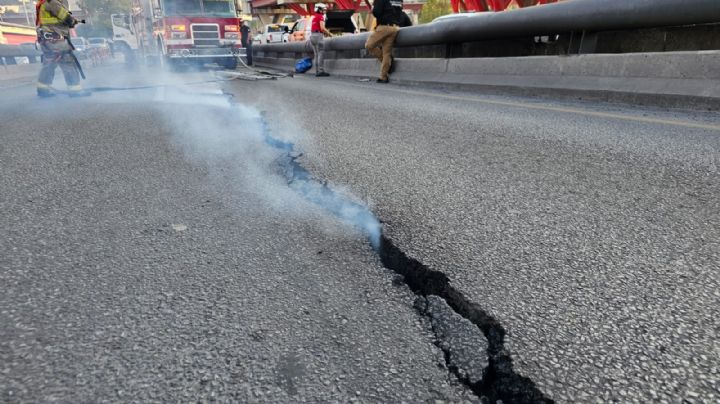 Incendio provoca cierre del puente en Gonzalitos