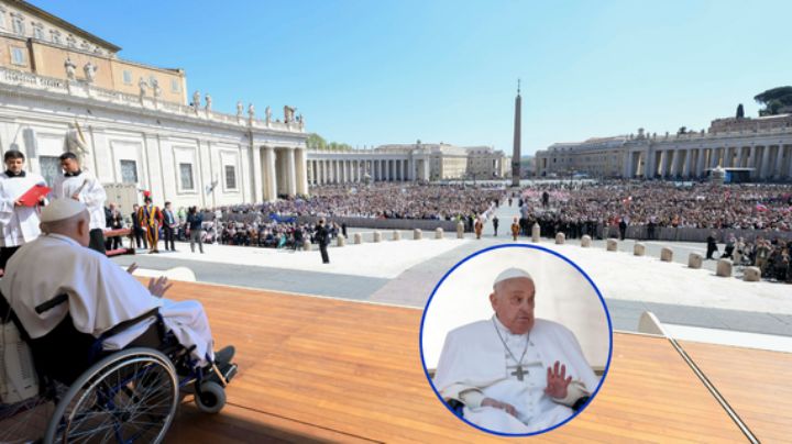 El papa reaparece ante los fieles en la plaza de San Pedro