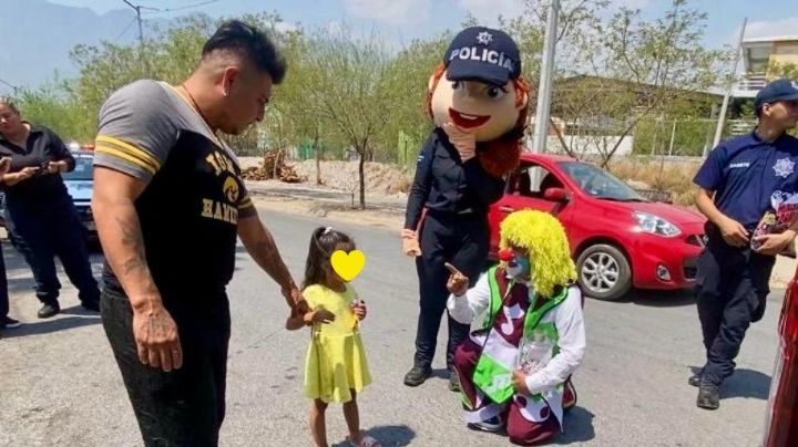 Policías de Santa Catarina endulzan el Día del Niño