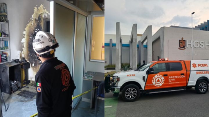 Se incendia área de almacén del Hospital General de Sabinas Hidalgo; desalojan a 20 personas