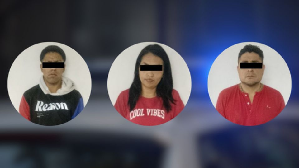 Diego “N”, Miguel Ángel “N” y Gladys Ivonne “N”, fueron detenidos por el presunto intento de privación ilegal de la libertad de un hombre en Santa Catarina.