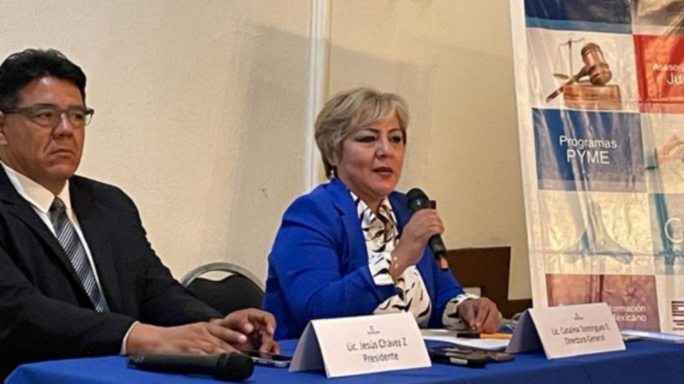 Catalina Domínguez Estrada, presidenta de la Cámara Nacional del Pequeño Comercio (Canacope) en Monterrey, cuestión exclusión del Campo en el Plan México.