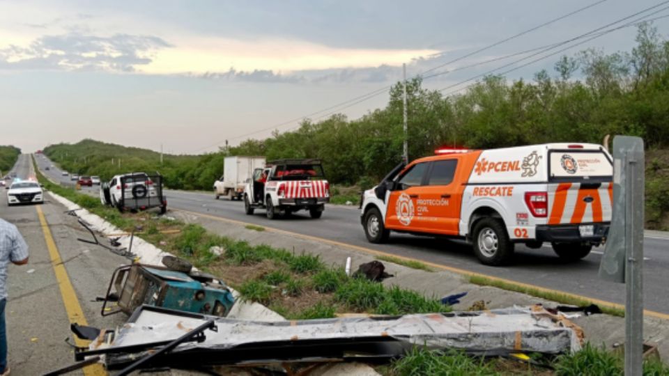 Al lugar llegaron elementos de Protección Civil de Nuevo León.