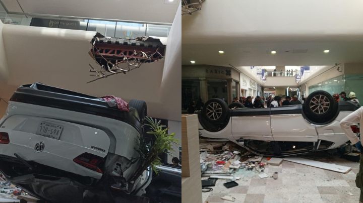 Conductora cae desde el tercer piso en plaza comercial de Ciudad de México