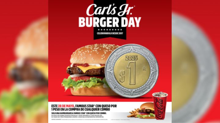 ¡Hamburguesas por solo $1! Carl's Jr. lanza promo este 28 de mayo