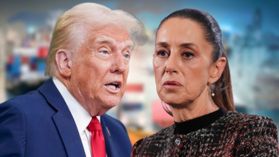 El presidente de Estados Unidos, Donald Trump y la presidenta de México, Claudia Sheinbaum.
