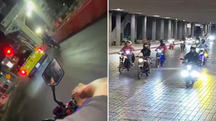 Motociclistas 'se apoderan' de avenidas de Monterrey; hacen rodada y confrontan a policías