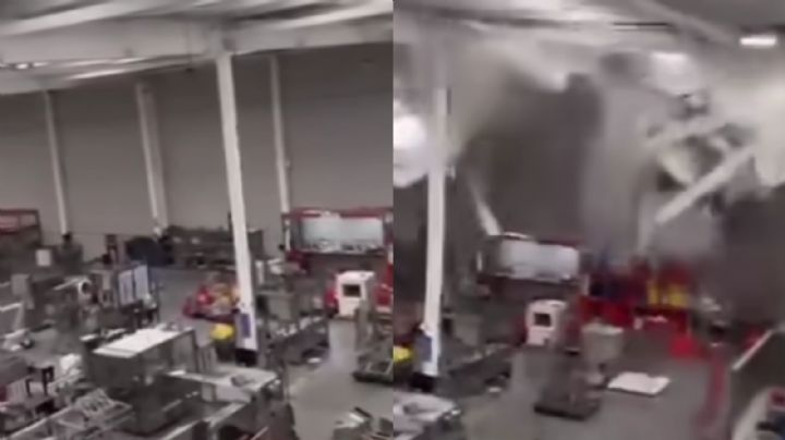 Colapsa techo de empresa en Santa Catarina por intensas lluvias