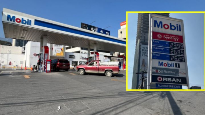 Gasolinas del centro de Monterrey se alinean al costo de 24 pesos por litro