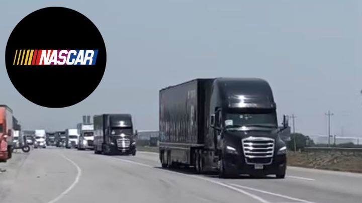 Captan caravana de tráileres de la Nascar circulando por Monterrey: ¿A dónde van?