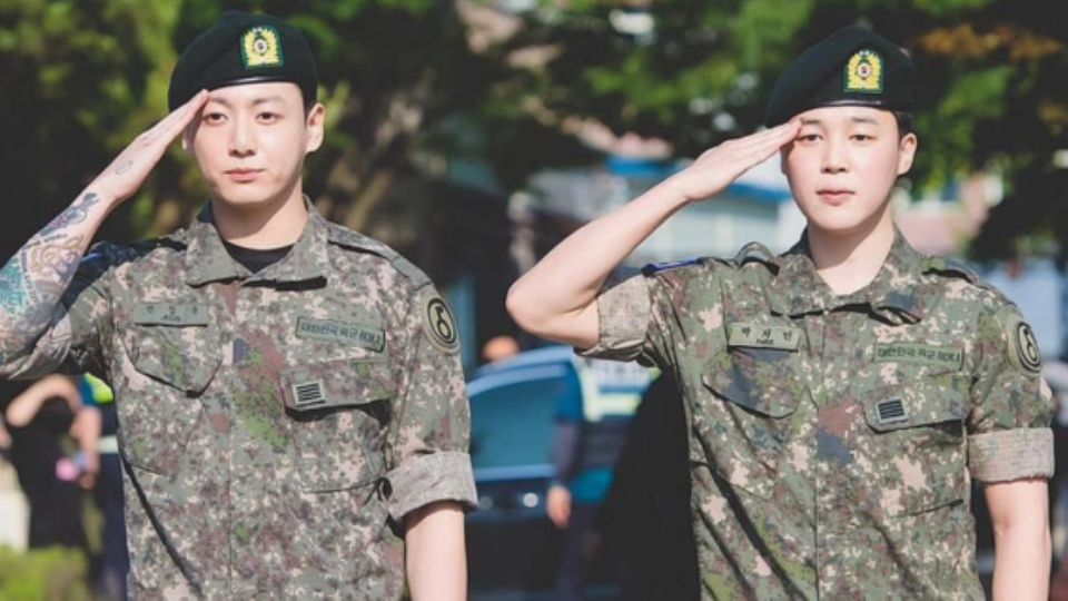 Jungkook y Jimin, integrantes de BTS.